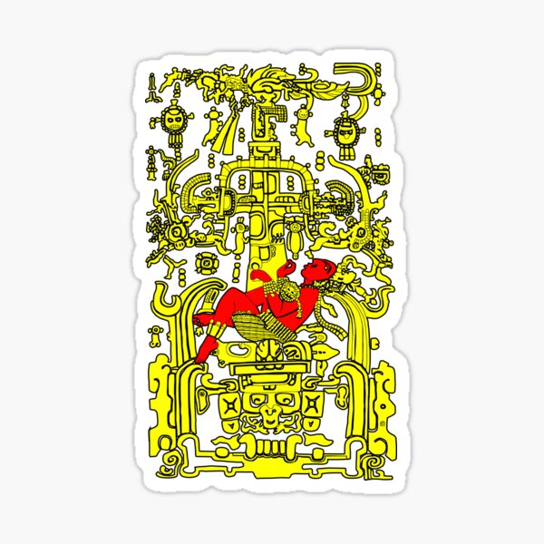 Ancient Astronaut - yellow & red version Sticker