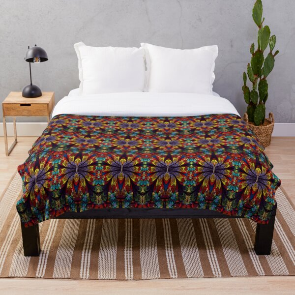 Cool Flower Throw Blanket
