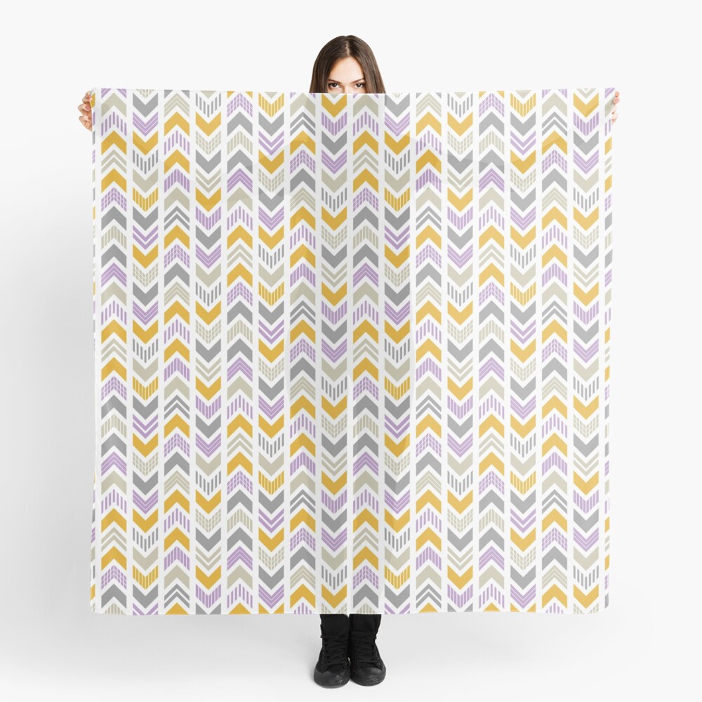 Patterned Arrowhead Chevron Scarf