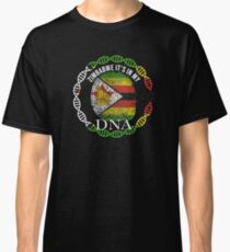 Zimbabwe Its In My DNA - Zimbabwe Zimbabwean Flag In Thumbprint Classic T-Shirt