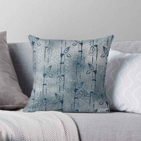 Bamboo Print "Katagami" style Throw Pillow