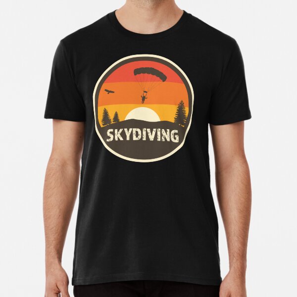 Skydive in cool retro classic colors with distressed text Premium T-Shirt