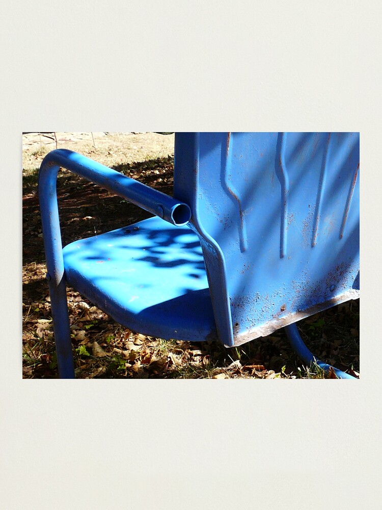 Old Blue Chair Photographic Print By Tego53 Redbubble