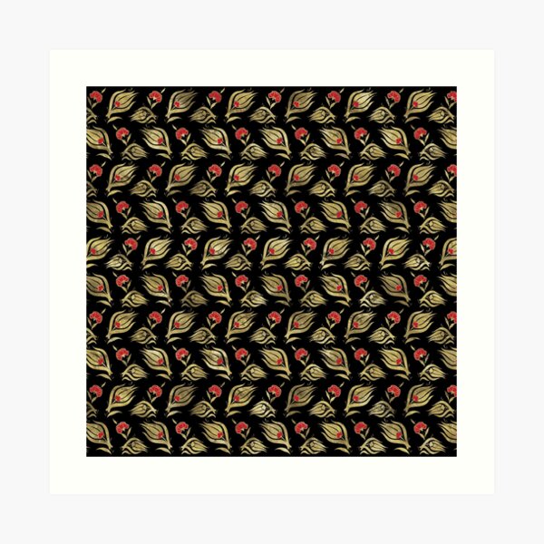 Turkish tulip - Ottoman tile pattern Art Print