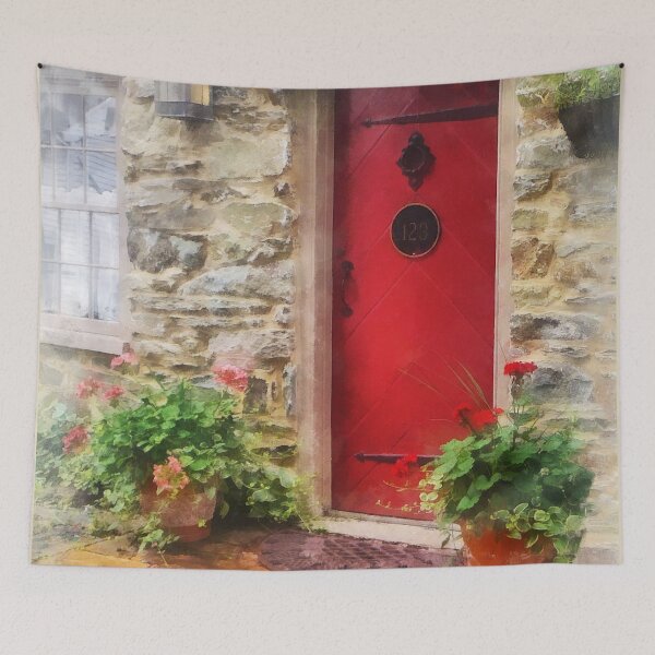 Item preview, Geraniums by Red Door designed and sold by Susan Savad.