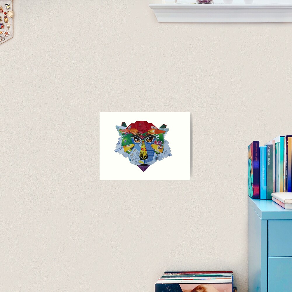 Multicolor Mangabey Art Print