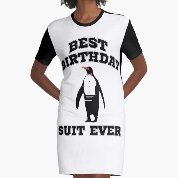 Funny Penguin Birthday Suit Tee Shirt Graphic T-Shirt Dress