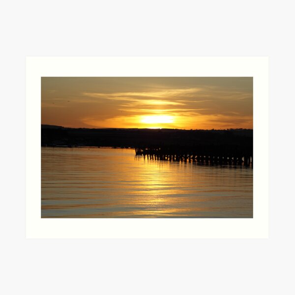 Amble sunset Art Print