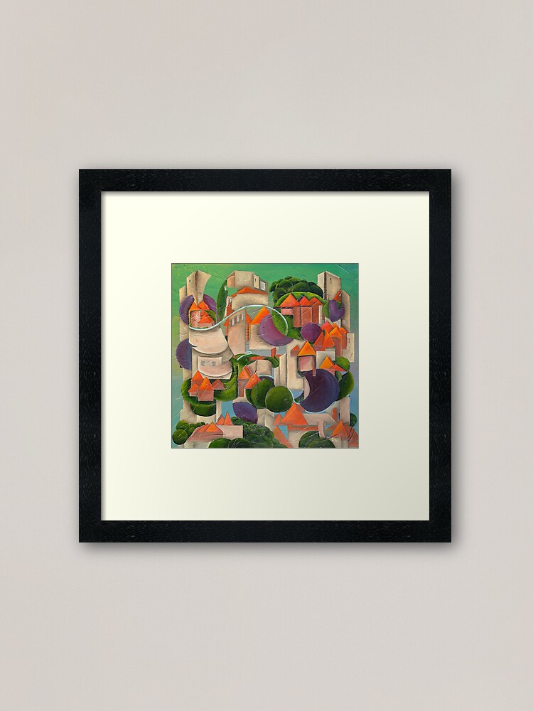 Alternate view of Green Building Environment Framed Art Print
