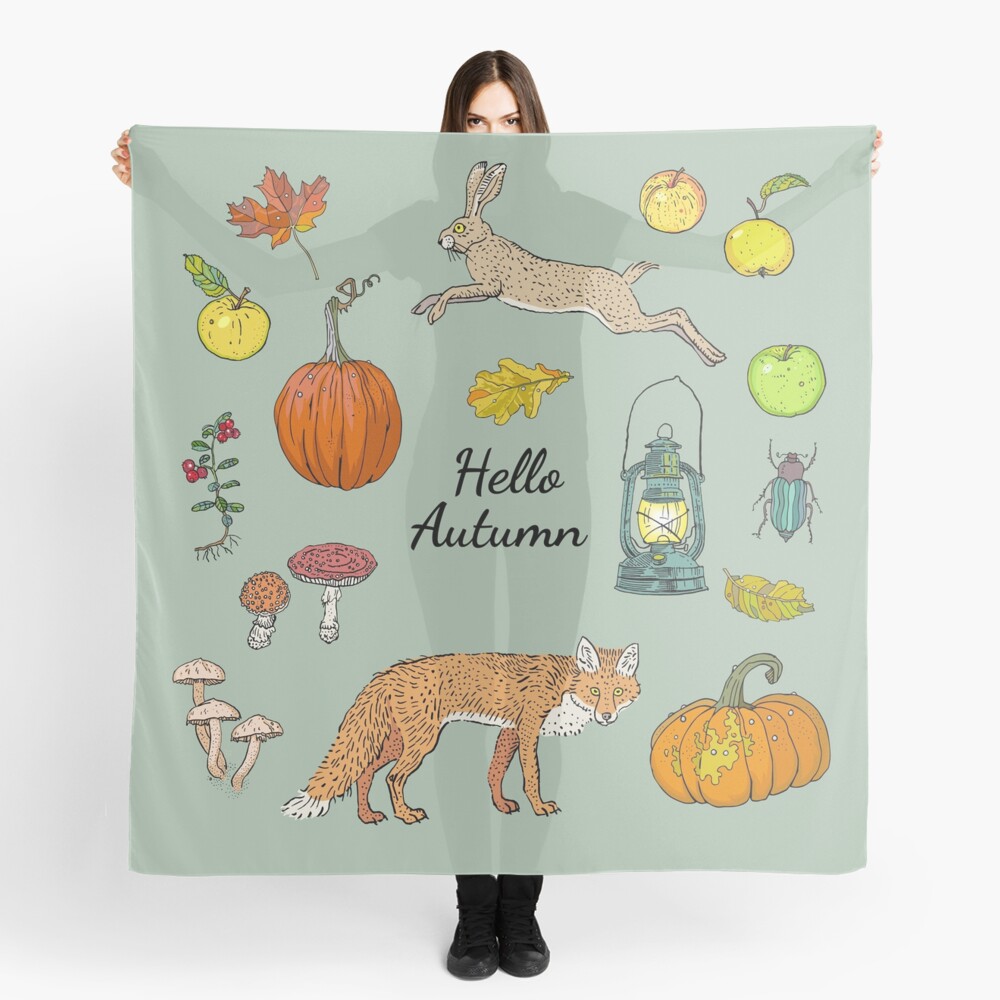 Hello autumn. Harvest season. Scarf