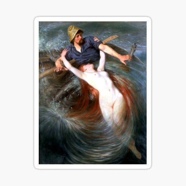 Item preview, Fisherman and the Siren - Knut Ekwall designed and sold by forgottenbeauty.