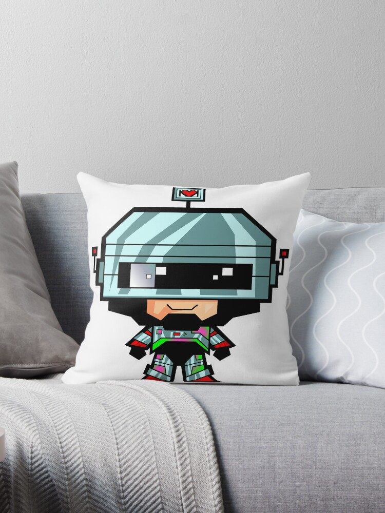 Robot Cyber How To Draw Easy Kawaii Throw Pillow By Draw Furious