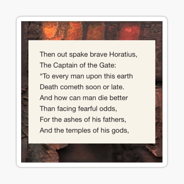 horatius at the bridge poem