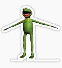 kermit the frog T posing Sticker