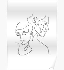 Liebhaber Eine Linie Poster