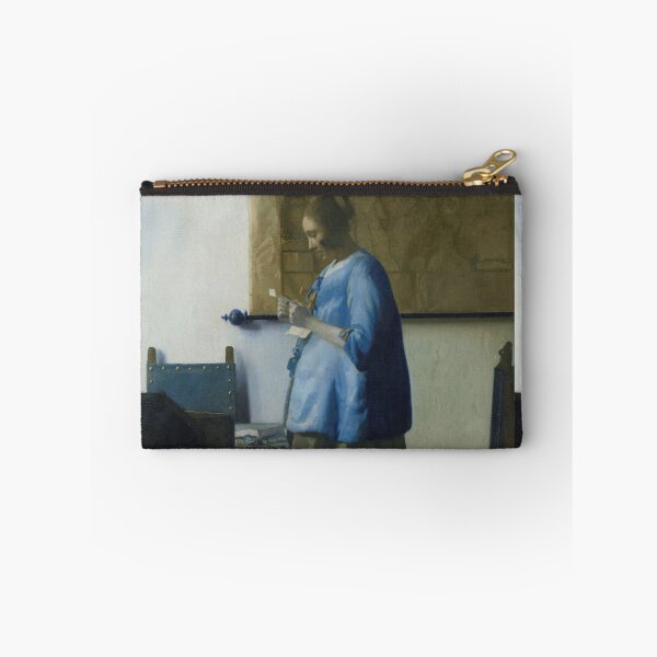 Artikelvorschau, Frau in Blau einen Brief lesen - Johannes Vermeer entworfen und verkauft von themasters.