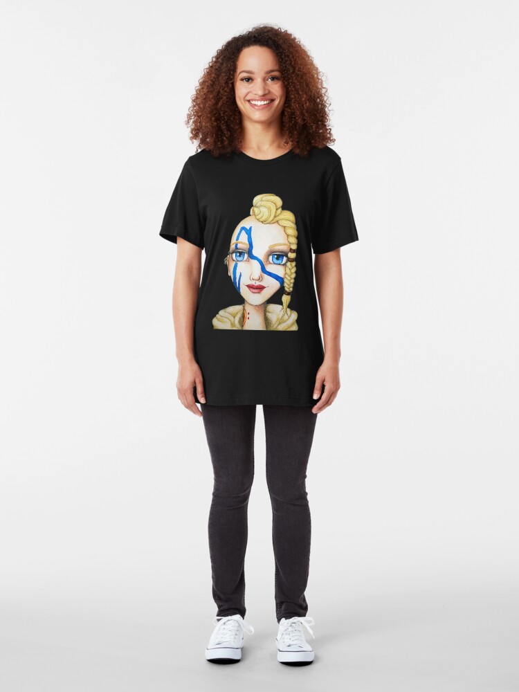Alternate view of Huntress (Watercolor Version) Slim Fit T-Shirt