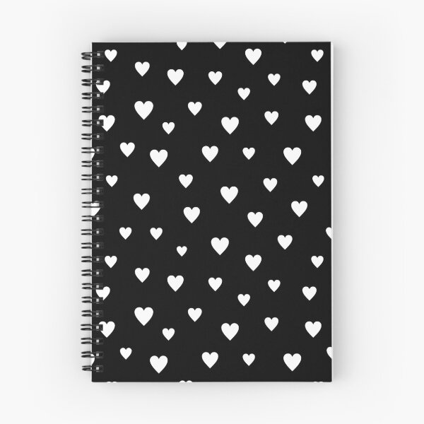 Item preview, LOVELY WHITE HEARTS ON BLACK, BY SUBGIRL designed and sold by SUBGIRL.