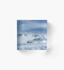 Endless Snowy Mountains Acrylic Block