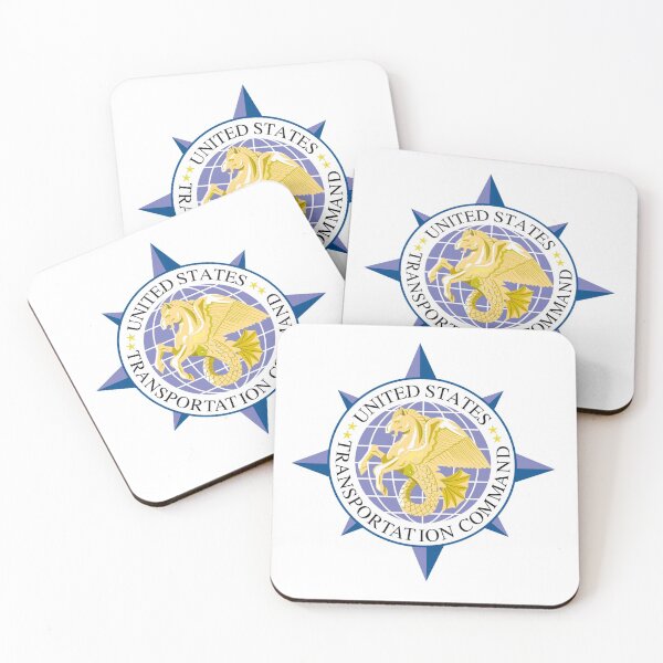 United States Transportation Command (USTRANSCOM) Emblem Coasters (Set of 4)