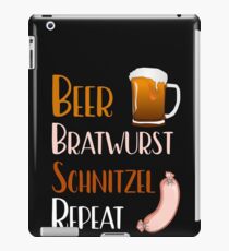 Funny Beer Bratwurst Schnitzel Repeat iPad Case/Skin