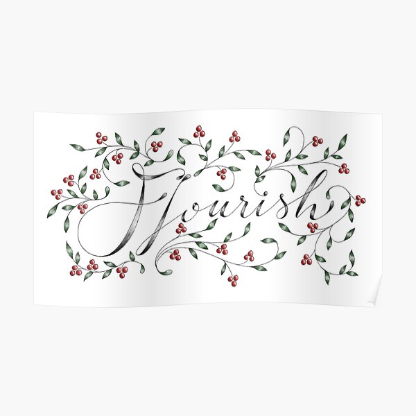 flourish-hand-lettered-and-illustrated-verb-poster-for-sale-by