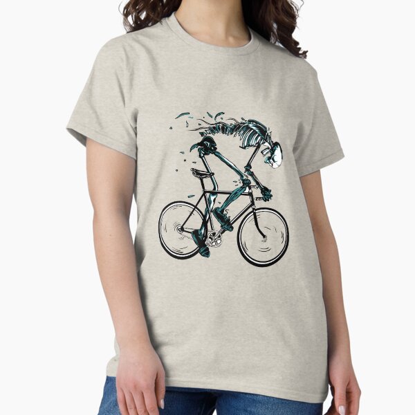 Item preview, Bike to the Death Cool Skeleton Riding a Bicycle Design designed and sold by Ding-One.