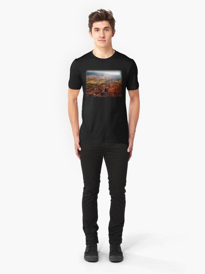 Alternate view of View over Sperlinga, Sicily Slim Fit T-Shirt