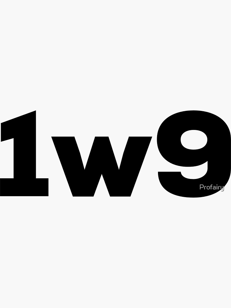 "1w9 Enneagram Type" Sticker for Sale by Profairy | Redbubble