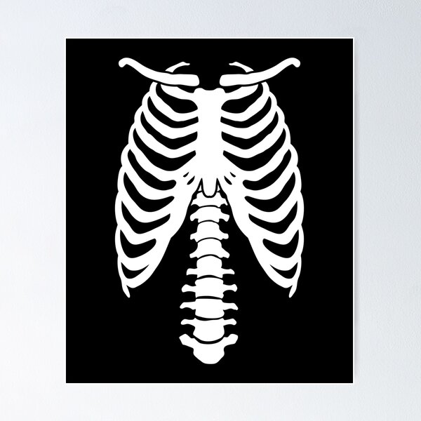 Buy 'Spooky Ribcage Skeleton Orange' by RetroGear as a T-Shirt, Classic T- Shirt, Tri-blend T…