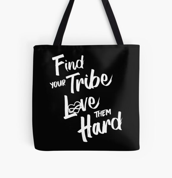 Find Your Tribe - Poly Infinite Heart All Over Print Tote Bag
