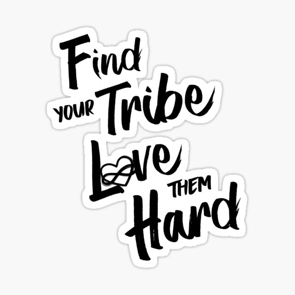 Find Your Tribe - Poly Infinite Heart Sticker