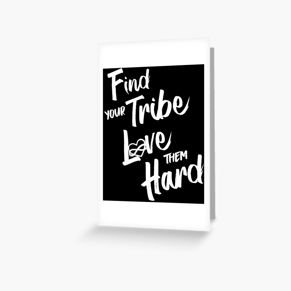 Find Your Tribe - Poly Infinite Heart Greeting Card
