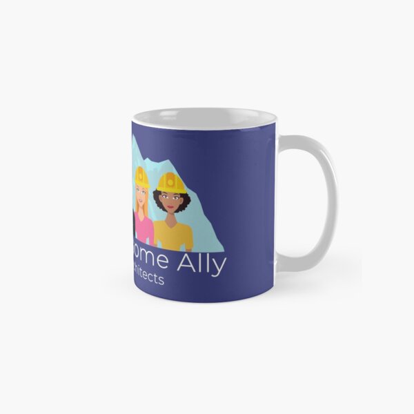 Awesome Ally Transparent - White Text Classic Mug