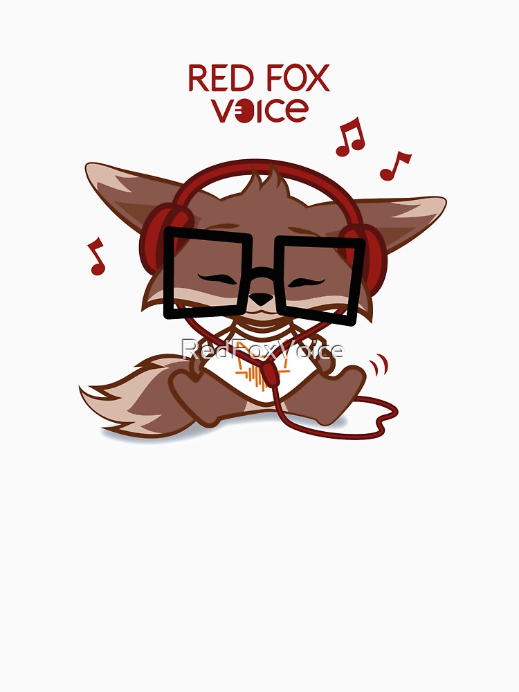 "Headphone Fox" Tshirt by RedFoxVoice Redbubble
