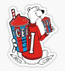 Polar Bear Drinking Icee Sticker