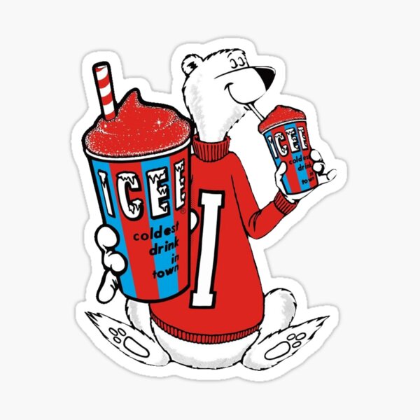 Polar Bear Drinking Icee Sticker