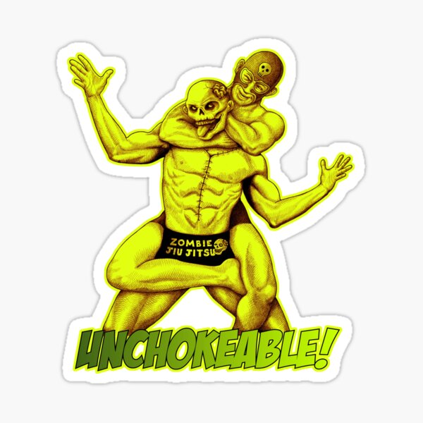 Zombie jiu jitsu vs luchador wrestler Sticker