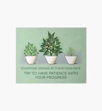 Everyone Grows at Their Own Rate Art Board