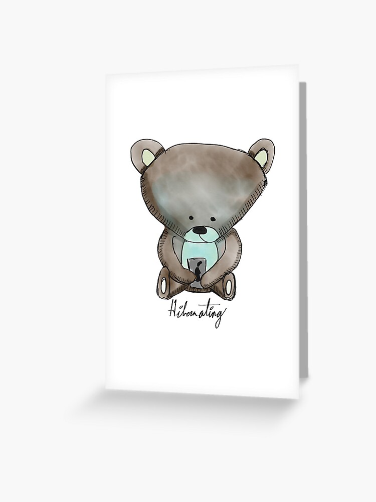 Hibernating Bear get well card – Graphic Anthology