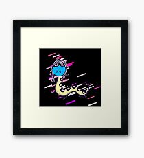 Snake python Eighties Retro Violet and Purple Framed Print