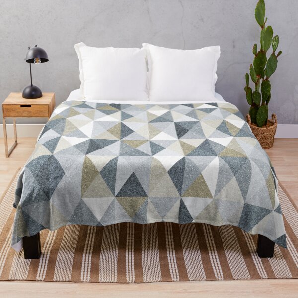 Item preview, Metallic Mid Century Modern Triangle Print designed and sold by Elsy's Art.