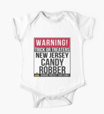 Warning! New Jersey Candy Robber - New Jerseyan Halloween Costume Gift One Piece - Short Sleeve