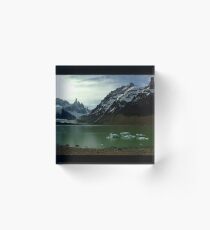 Cerro Torre / Laguna Torre, El Chalten, Patagonia Argentina Acrylic Block