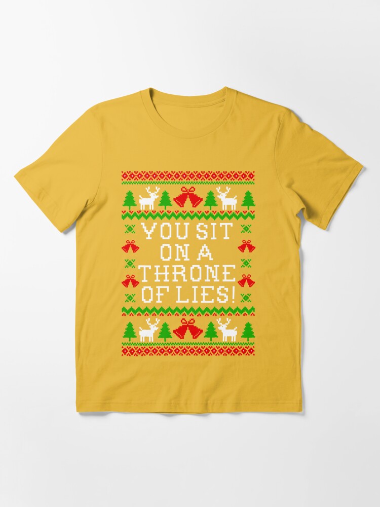 You Sit On A Throne Of Lies Buddy The Elf Funny Ugly Christmas Sweater