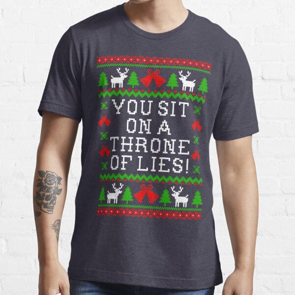 You Sit On A Throne Of Lies Buddy The Elf Funny Ugly Christmas Sweater