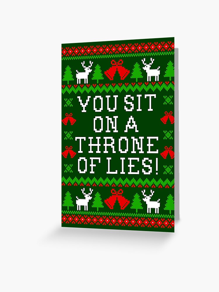 You Sit On A Throne Of Lies Buddy The Elf Funny Ugly Christmas Sweater