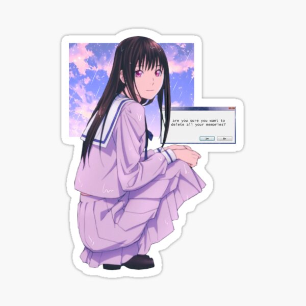 Noragami Hiyori Aesthetic Vaporwave  Sticker