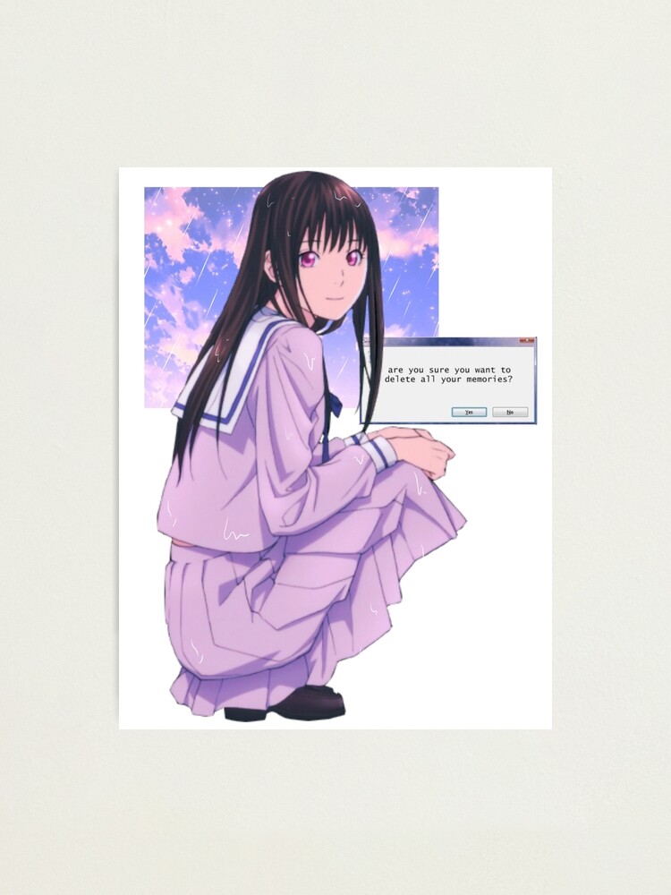 Noragami Hiyori Aesthetic Vaporwave  Photographic Print for Sale by mik  kan