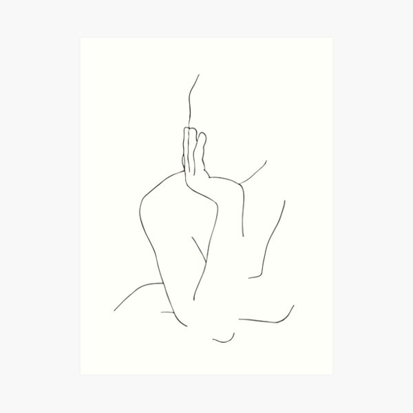 Minimal drawing of a woman Art Print